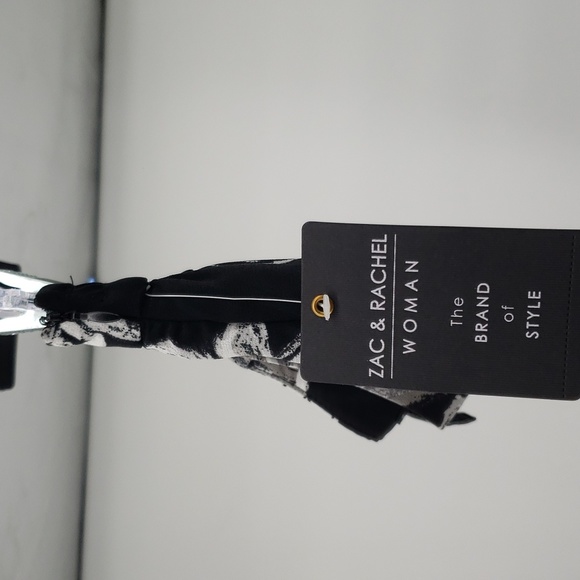 Zac & Rachel Woman Black White Floral Plus Size Curvy Size 2X - Picture 6 of 10